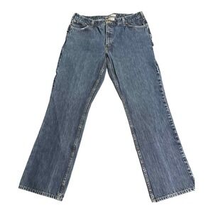 Carhartt Jeans Mens 38x30 Blue Relaxed Fit Carpenter Workwear Utility Denim